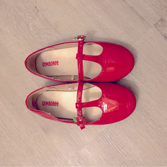 Red leather dress flats - Picture 1 of 1
